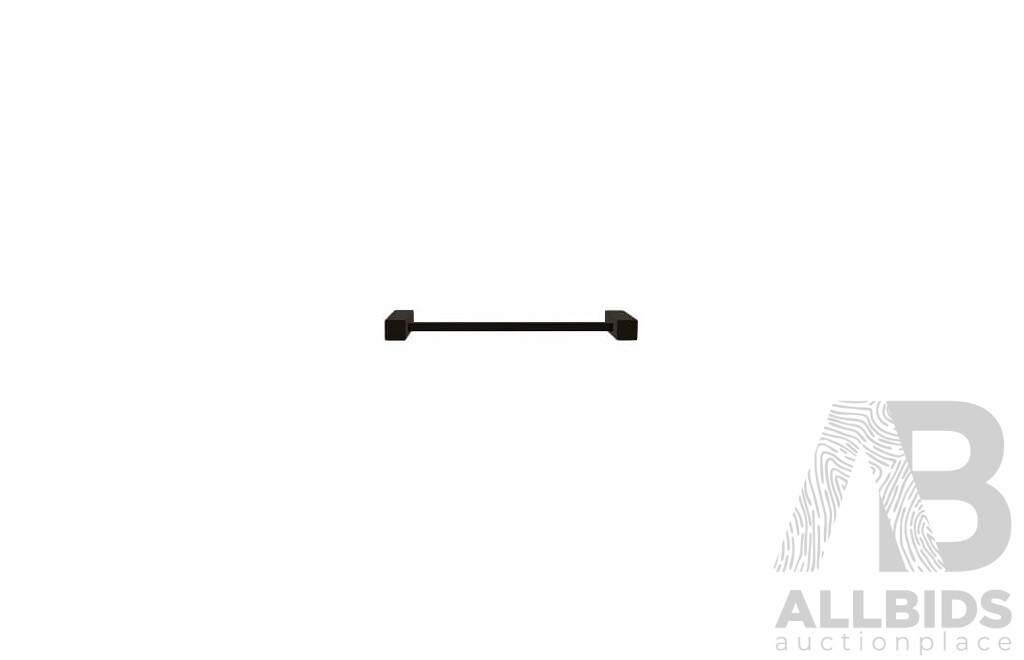 Forme 300mm Black Satin Single Towel Rail(Square) - Lot of Eight - Brand New - RRP $900.00