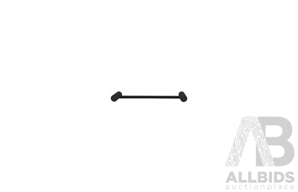 Forme 300mm Black Stainless Steel Single Towel Rail(Round) - Lot of 15 - Brand New - RRP $1700.00