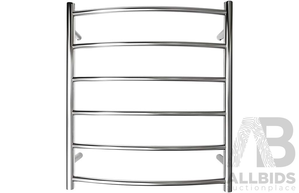 Forme Manhattan Series Round Six Bar Heated Towel Rail - 700mm - Brand New - ORP $600.00