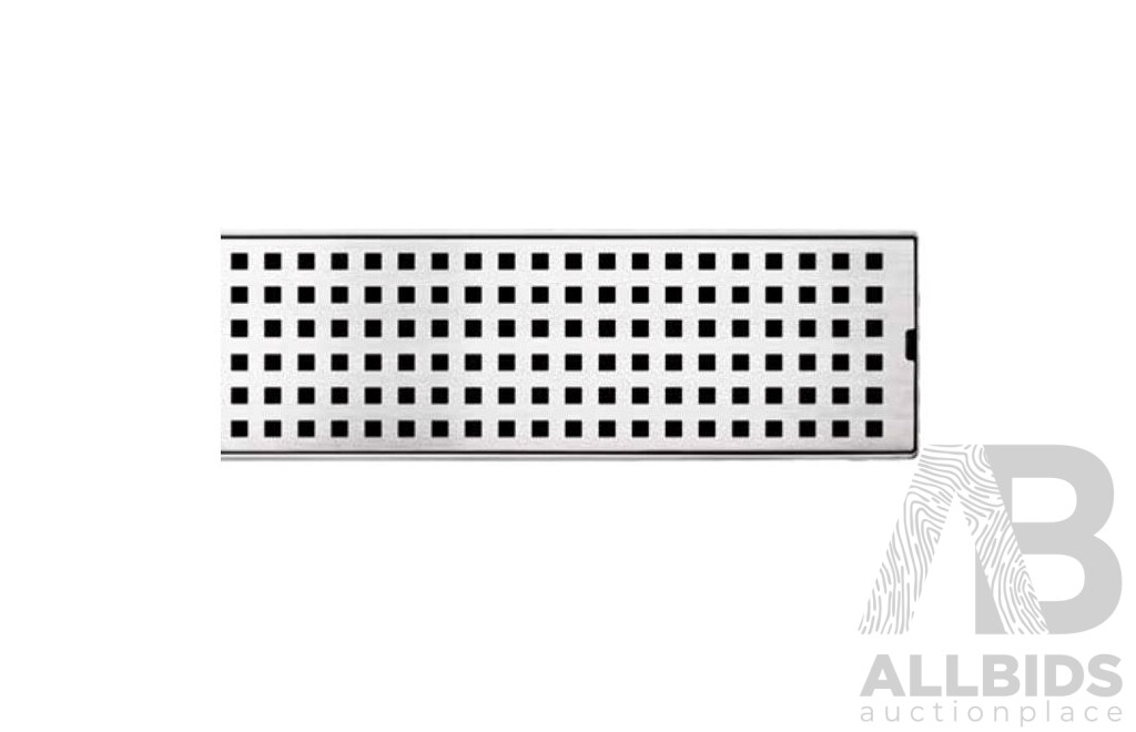 Forme 900mm Stainless Steel Square Holes Wide Channel Shower Drains - Lot of 2 - ORP $681.94