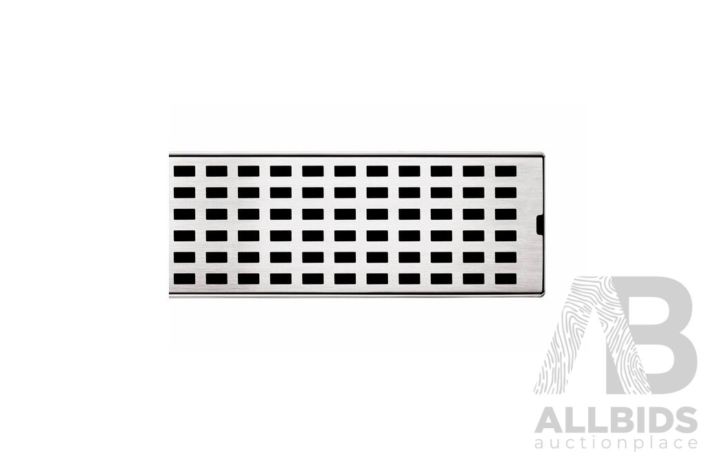 Forme 1000mm Stainless Steel Rectangle Holes Wide Channel Shower Drain - Lot of 2 - ORP $855.72