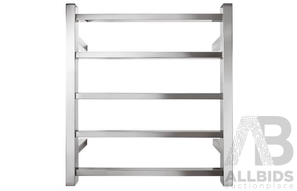 Forme Staten Series Square Five Bar Heated Towel Rail - 600mm - Brand New - ORP $600.00