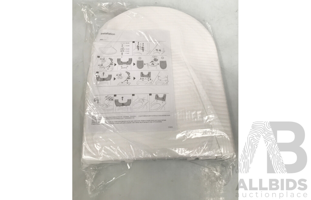 YEAUPE PRO D-Form Toilet Seat with Soft-Close Mechanism - Lot of 5 - ORP $522.45