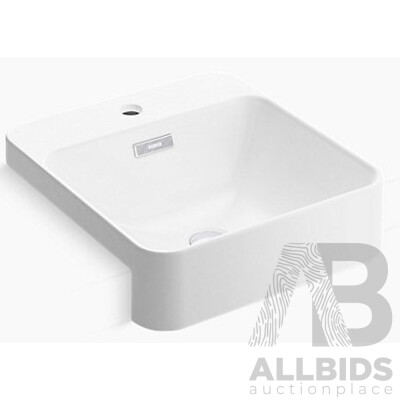 Kohler Forefront Square Semi Recessed Basin with Tap Hole  - Brand New - ORP $499.00