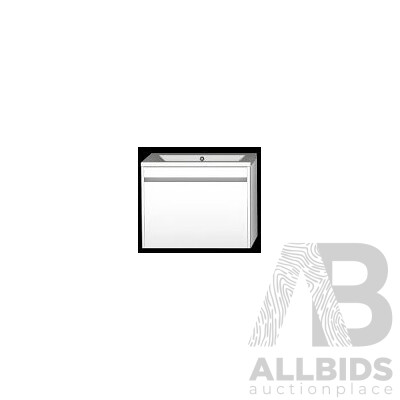 Forme Madrid 600mm Wall Hung Vanity(White) with Poly Marble Basin Top(White)  - Brand New - ORP $1200.00