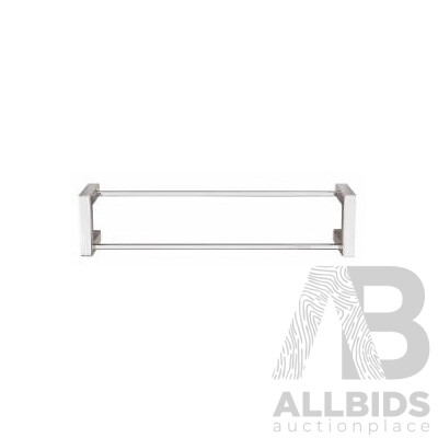 Forme 600mm Stainless Steel Double Towel Rail(Square) - Lot of Three - Brand New - RRP $900.00