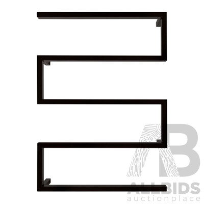 Forme Snake Black Satin Five Bar Heated Towel Rail(Square) - 895mm - Brand New - ORP $699.00
