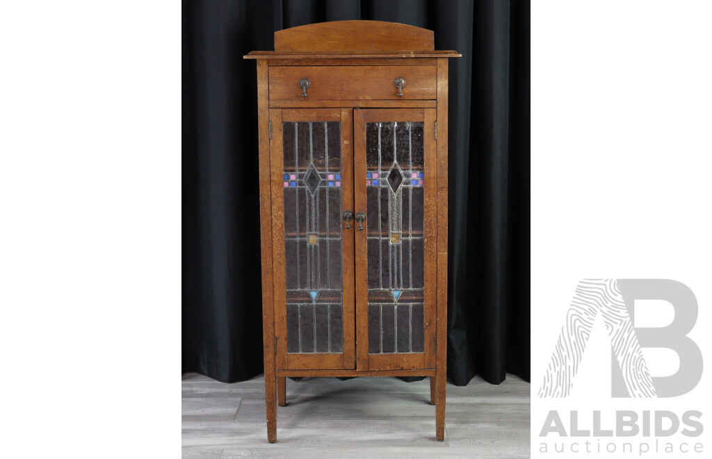 Art Deco Leadlight Cabinet