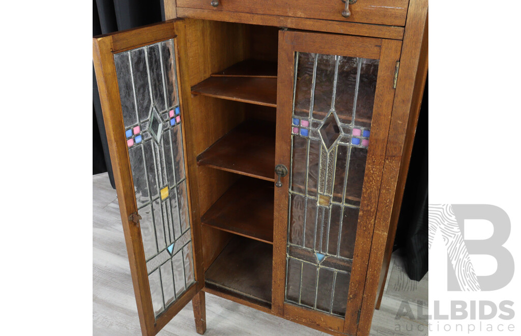 Art Deco Leadlight Cabinet