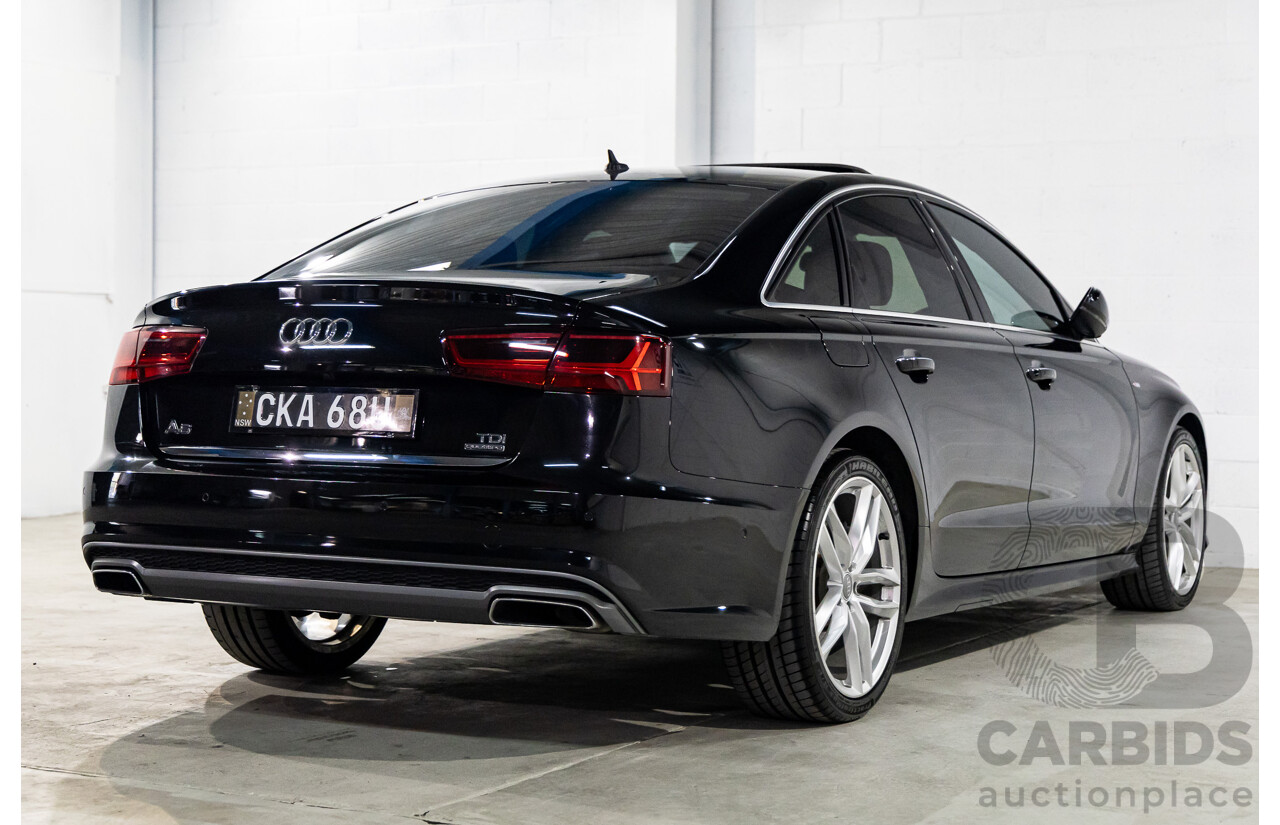 6/2015 Audi A6 S-Line 3.0 TDi Quattro (AWD) 4GL MY16 4d Sedan Havana Black Metallic Turbo Diesel 3.0L