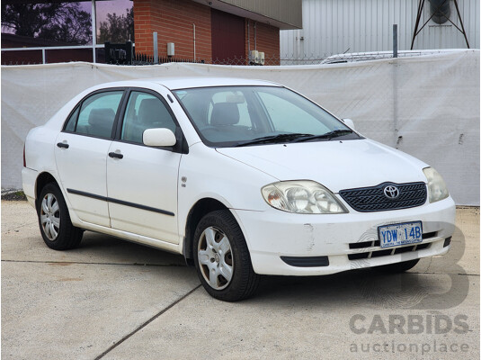 4/2003 Toyota Corolla Ascent ZZE122R 4d Sedan White 1.8L