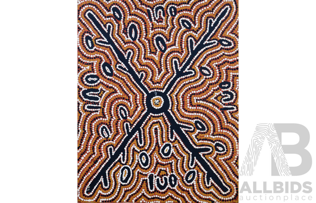 Dawn Hargraves, (20th Century, Indigenous-Australian), Untitled, Acrylic on Canvas, 51 X 40 Cm