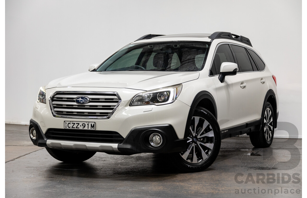 7/2015 Subaru Outback 2.0D Premium (AWD) MY15 4d Wagon Crystal White Pearl Turbo Diesel 2.0L