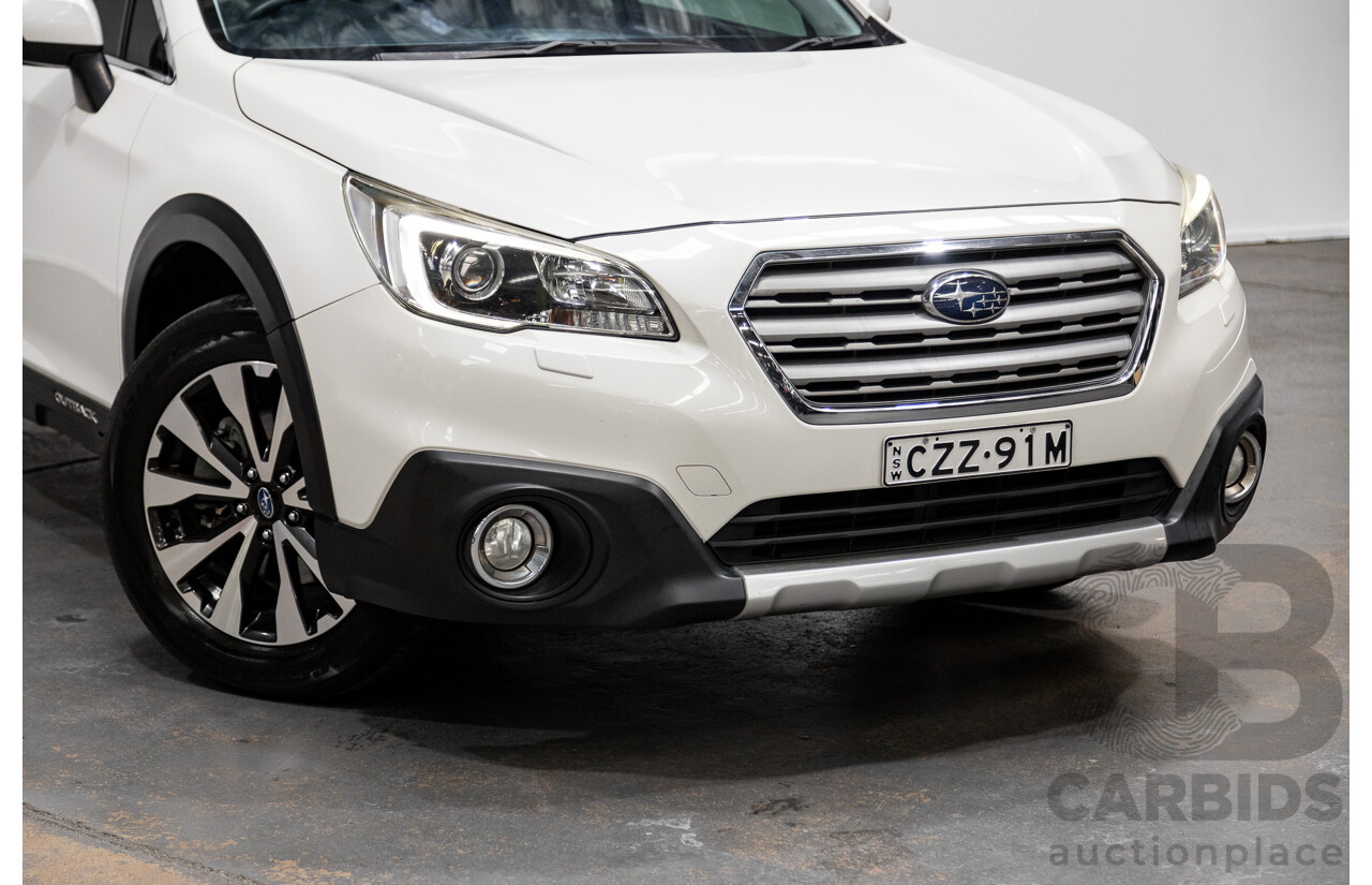 7/2015 Subaru Outback 2.0D Premium (AWD) MY15 4d Wagon Crystal White Pearl Turbo Diesel 2.0L