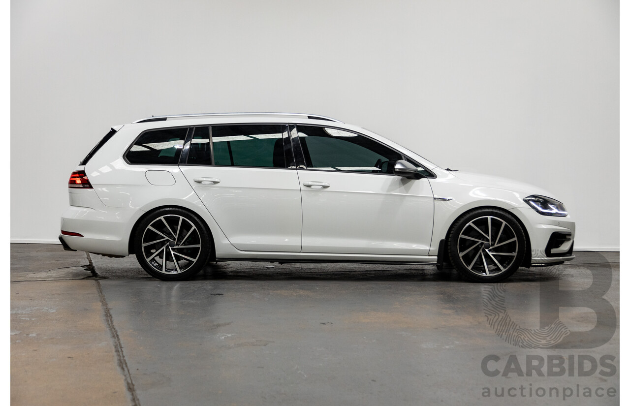 04/2019 Volkswagen Golf R (AWD) Mk7.5 AU MY19 4D Wagon Pure White Turbo 2.0L