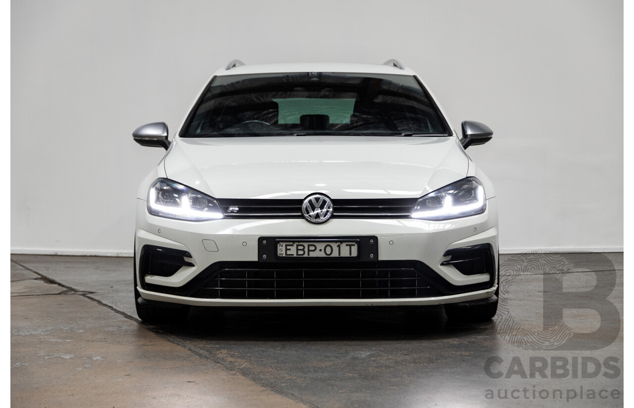 04/2019 Volkswagen Golf R (AWD) Mk7.5 AU MY19 4D Wagon Pure White Turbo 2.0L