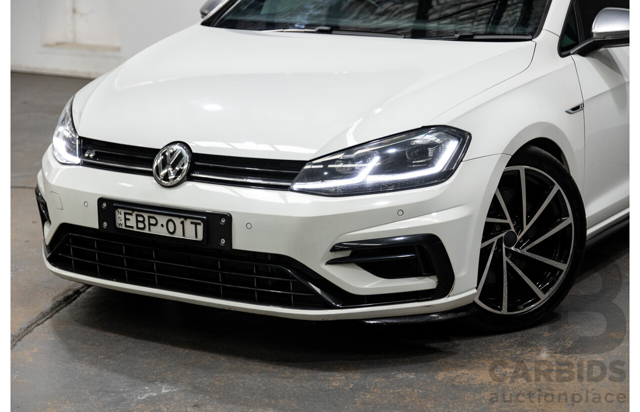 04/2019 Volkswagen Golf R (AWD) Mk7.5 AU MY19 4D Wagon Pure White Turbo 2.0L