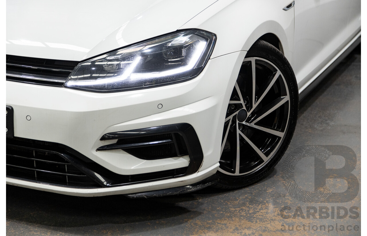 04/2019 Volkswagen Golf R (AWD) Mk7.5 AU MY19 4D Wagon Pure White Turbo 2.0L