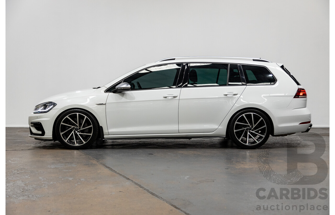 04/2019 Volkswagen Golf R (AWD) Mk7.5 AU MY19 4D Wagon Pure White Turbo 2.0L