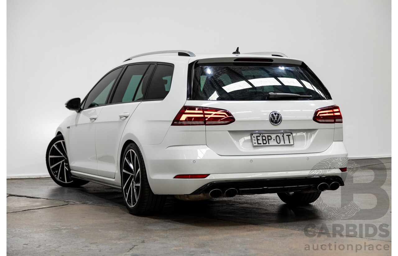 04/2019 Volkswagen Golf R (AWD) Mk7.5 AU MY19 4D Wagon Pure White Turbo 2.0L