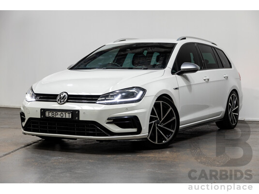 04/2019 Volkswagen Golf R (AWD) Mk7.5 AU MY19 4D Wagon Pure White Turbo 2.0L