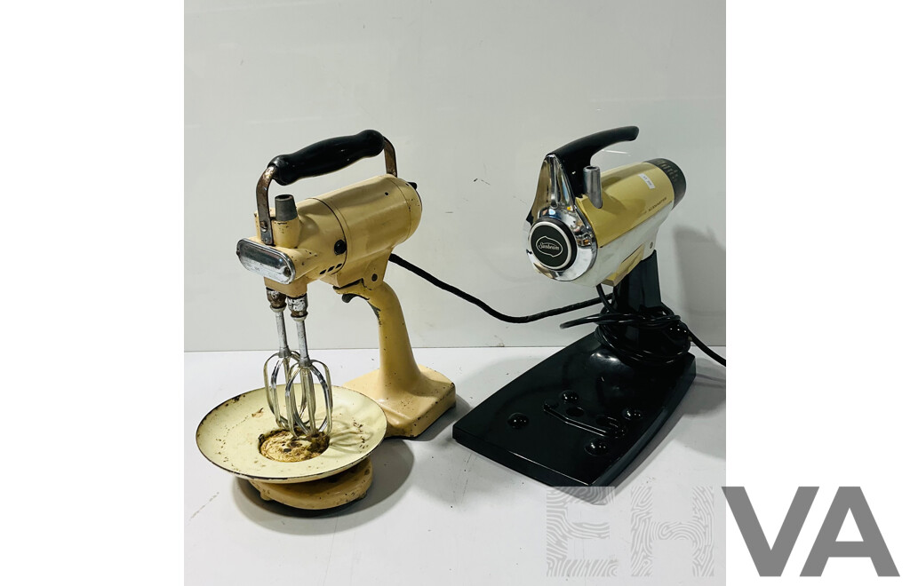 Vintage Australian Sunbeam Mixmaster Along with Another Vintage Sunbeam Mixer