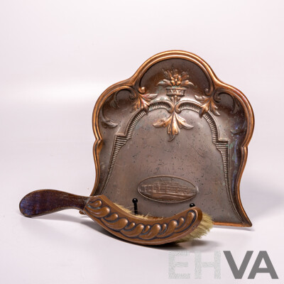 Antique Joseph Sankey & Sons, London, Canberra Parliament House, Copper Crumb Tray and Broom
