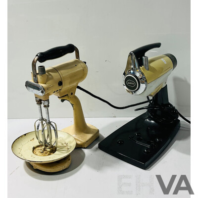 Vintage Australian Sunbeam Mixmaster Along with Another Vintage Sunbeam Mixer