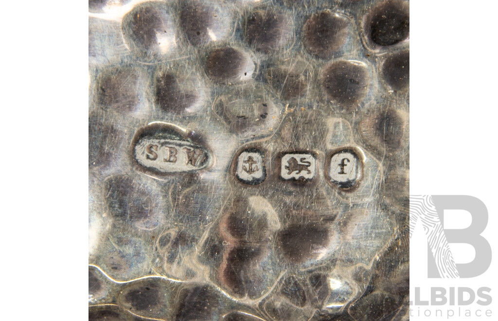 Set Three Sterling Silver Vanity Dressing Table, London 1902 Items Along with Another Mirror & Brush, Birmingham 1937