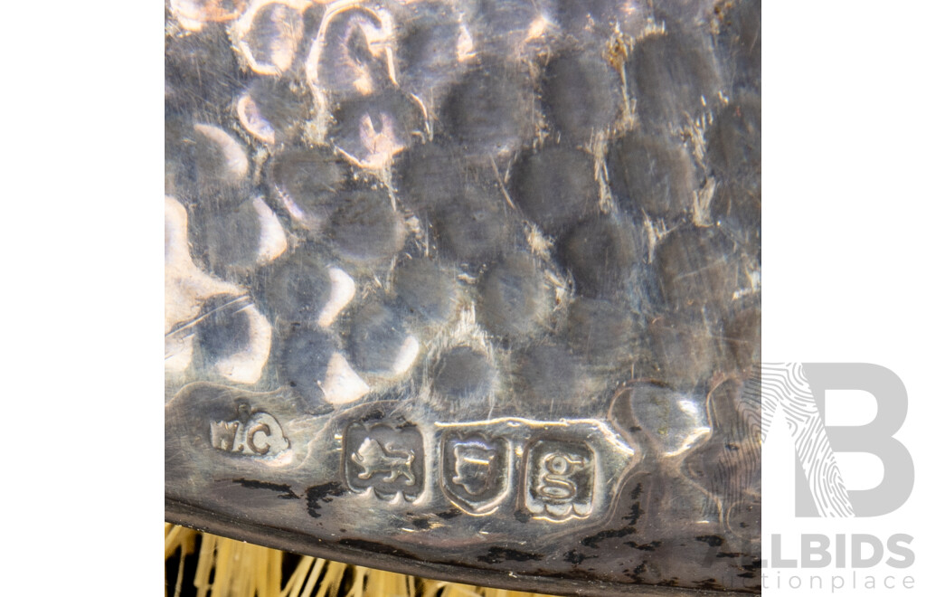 Set Three Sterling Silver Vanity Dressing Table, London 1902 Items Along with Another Mirror & Brush, Birmingham 1937