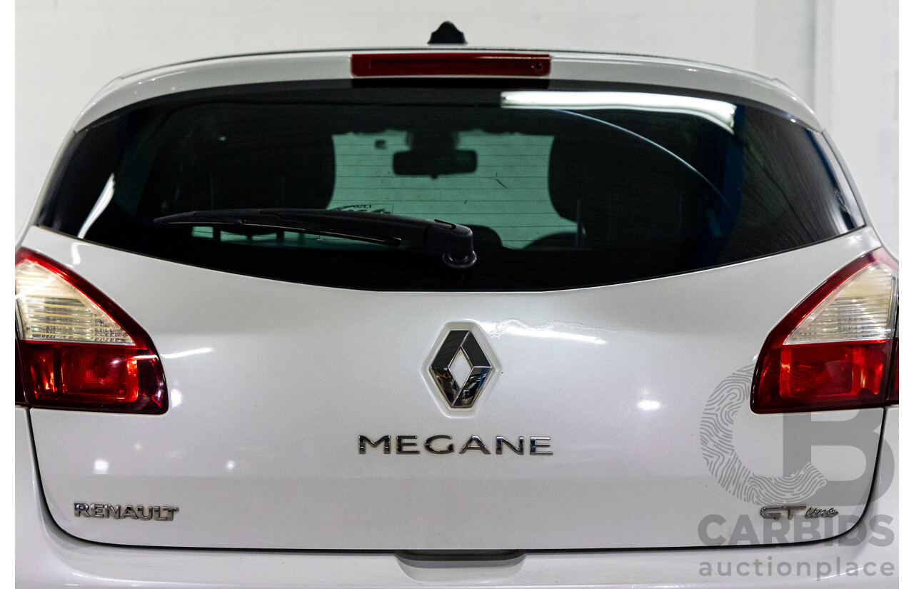 12/2014 Renault Megane Gt-Line B95 MY14 5d Hatchback Pearl White Metallic Turbo 1.2L