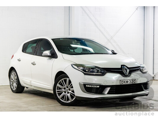 12/2014 Renault Megane Gt-Line B95 MY14 5d Hatchback Pearl White Metallic Turbo 1.2L