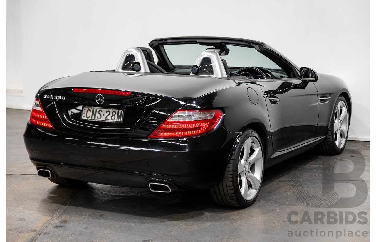 2/2013 Mercedes Benz SLK 350 R172 MY14 2d Convertible Obsidian Black Metallic V6 3.5L