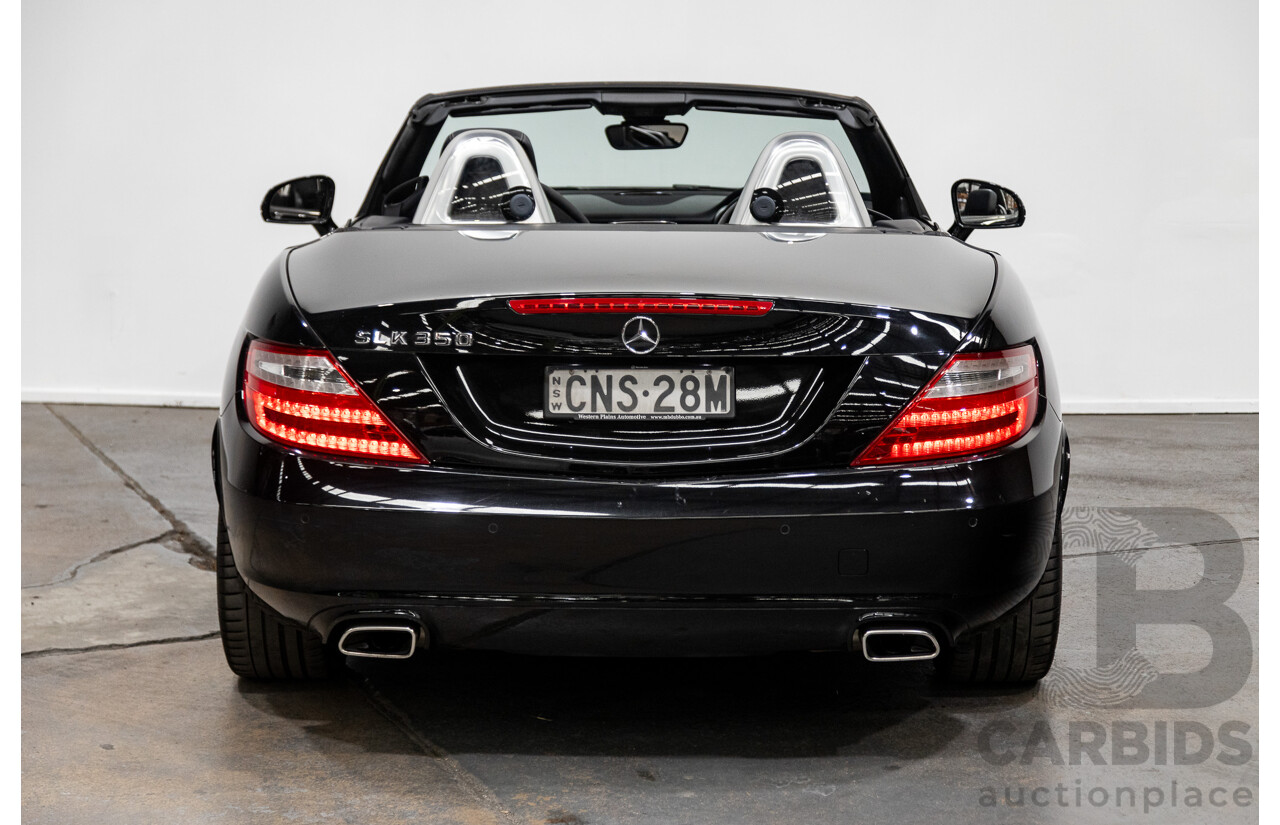 2/2013 Mercedes Benz SLK 350 R172 MY14 2d Convertible Obsidian Black Metallic V6 3.5L