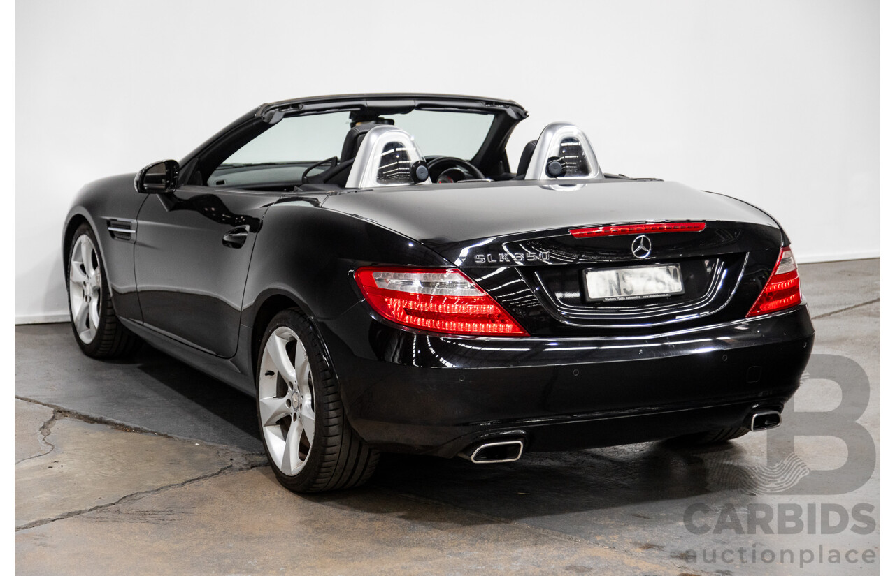 2/2013 Mercedes Benz SLK 350 R172 MY14 2d Convertible Obsidian Black Metallic V6 3.5L