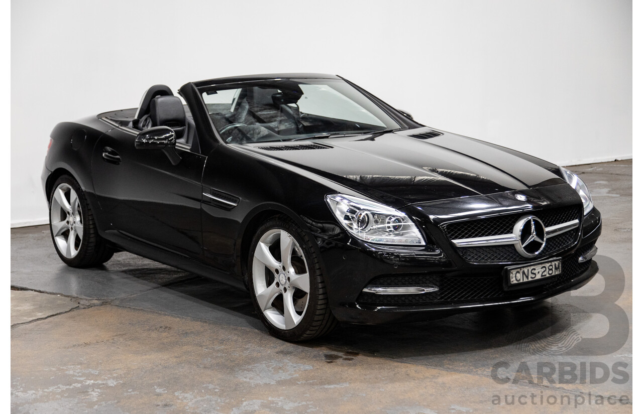 2/2013 Mercedes Benz SLK 350 R172 MY14 2d Convertible Obsidian Black Metallic V6 3.5L