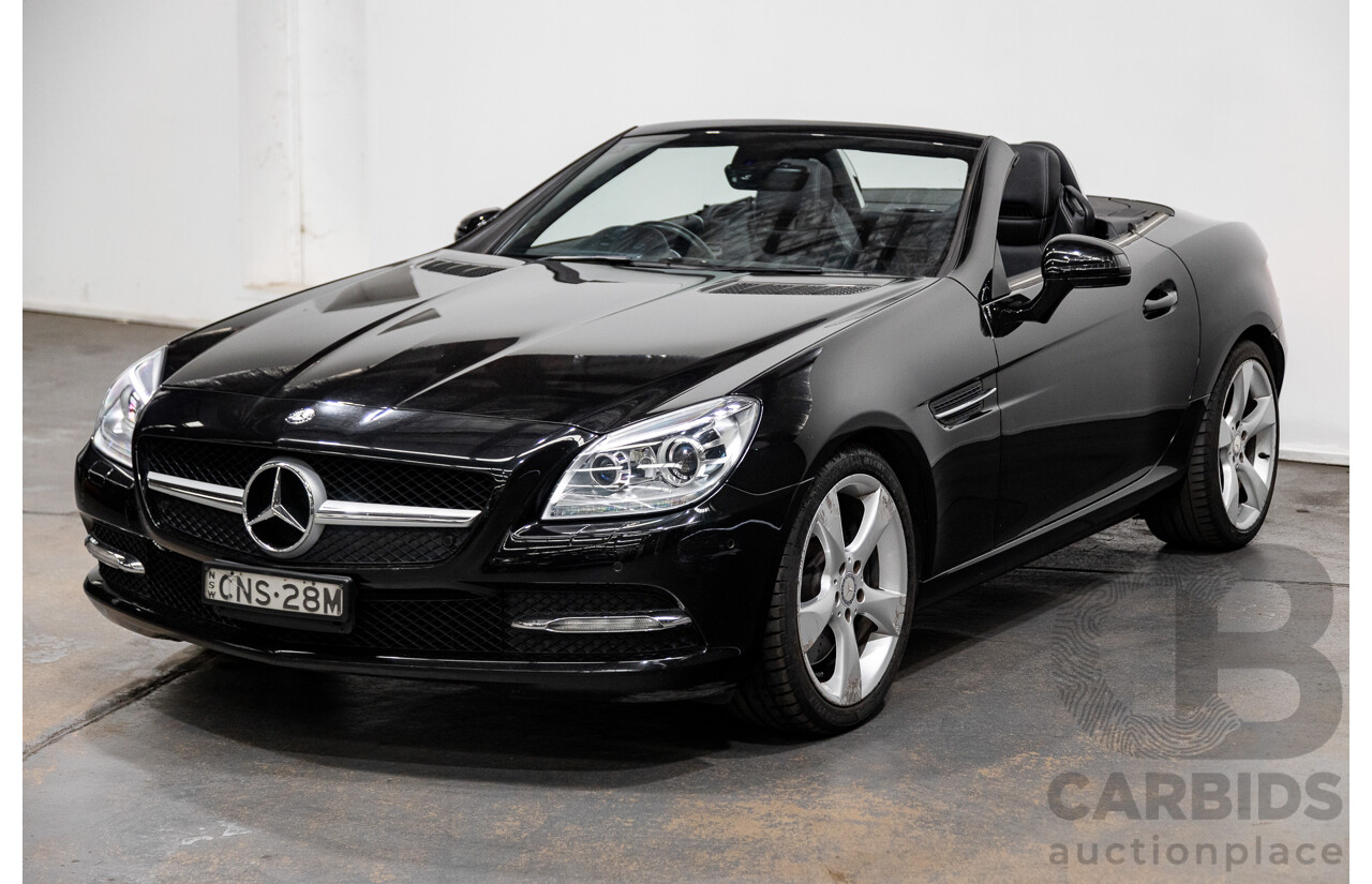 2/2013 Mercedes Benz SLK 350 R172 MY14 2d Convertible Obsidian Black Metallic V6 3.5L