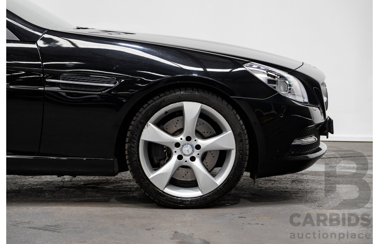 2/2013 Mercedes Benz SLK 350 R172 MY14 2d Convertible Obsidian Black Metallic V6 3.5L