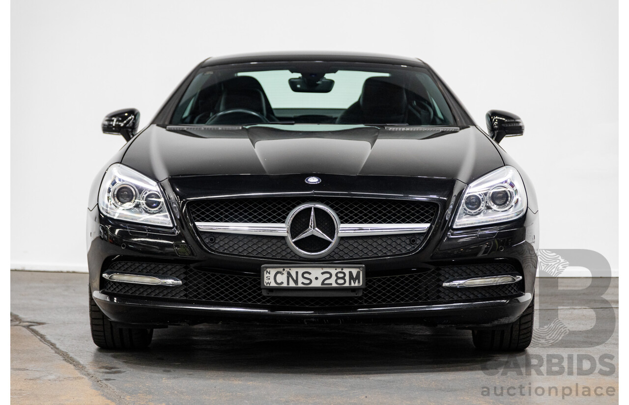 2/2013 Mercedes Benz SLK 350 R172 MY14 2d Convertible Obsidian Black Metallic V6 3.5L