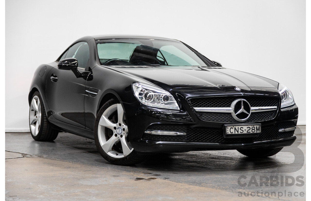 2/2013 Mercedes Benz SLK 350 R172 MY14 2d Convertible Obsidian Black Metallic V6 3.5L