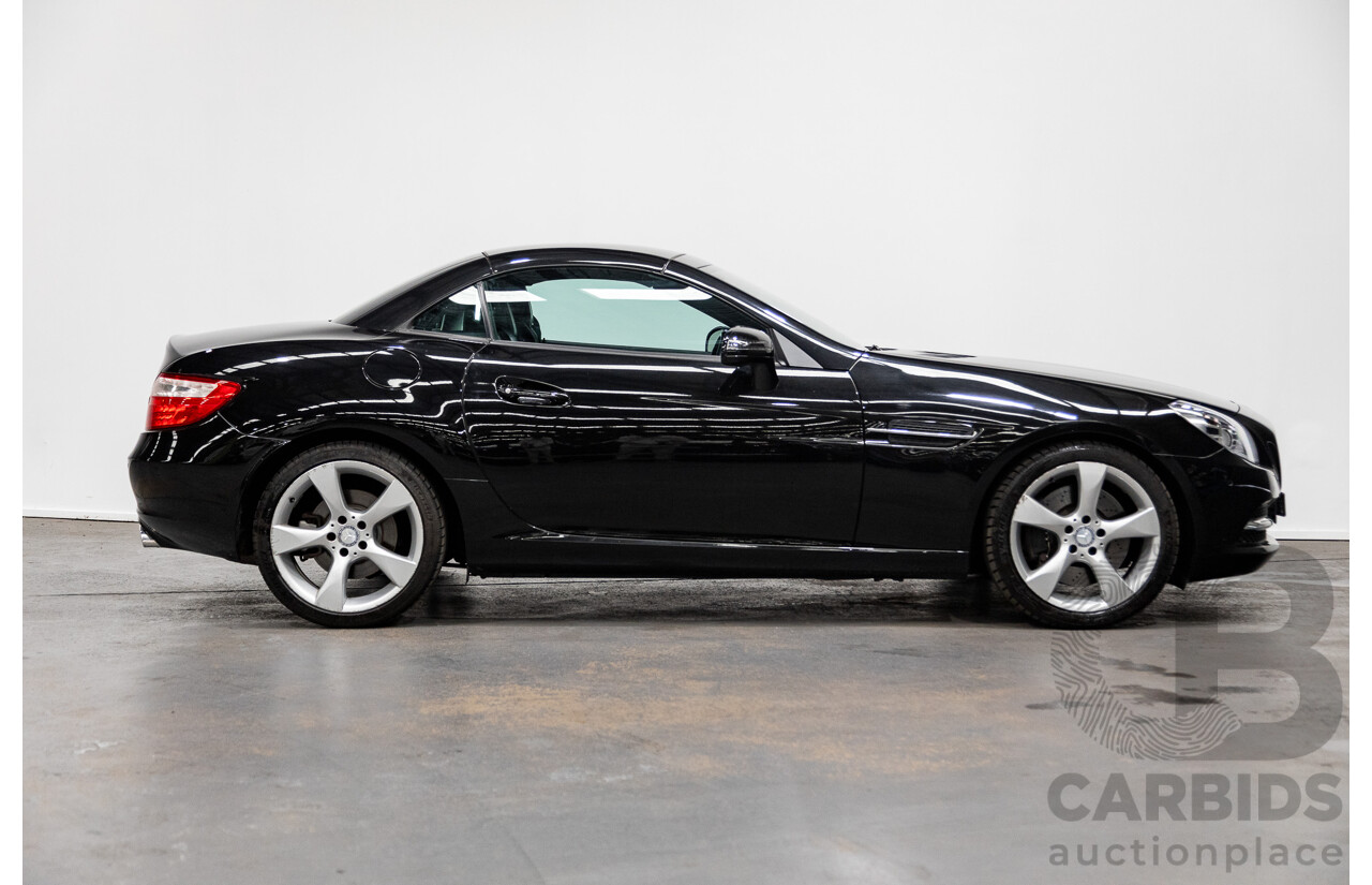 2/2013 Mercedes Benz SLK 350 R172 MY14 2d Convertible Obsidian Black Metallic V6 3.5L