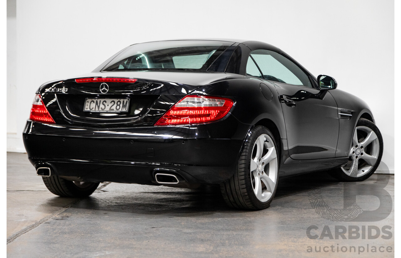 2/2013 Mercedes Benz SLK 350 R172 MY14 2d Convertible Obsidian Black Metallic V6 3.5L