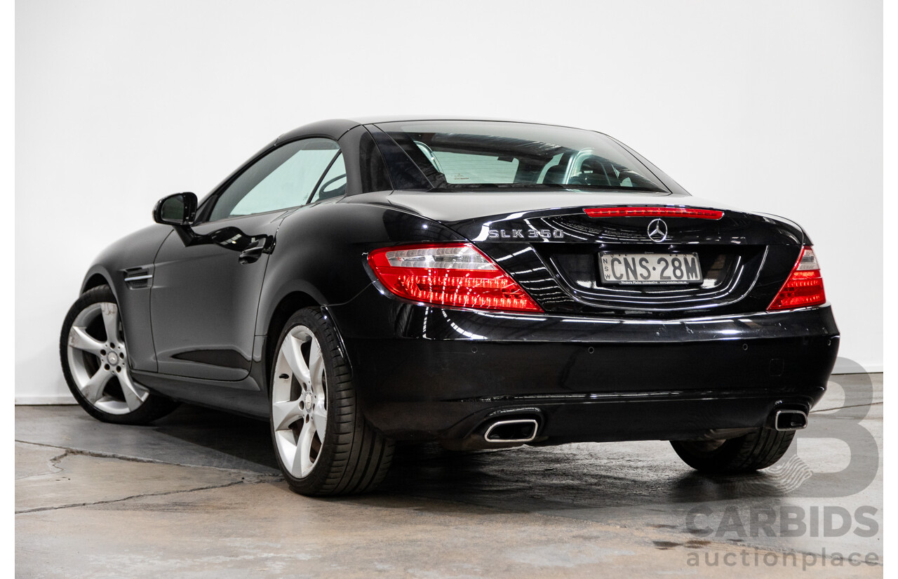 2/2013 Mercedes Benz SLK 350 R172 MY14 2d Convertible Obsidian Black Metallic V6 3.5L