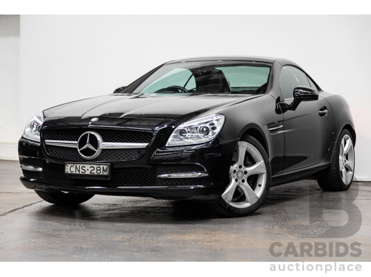 2/2013 Mercedes Benz SLK 350 R172 MY14 2d Convertible Obsidian Black Metallic V6 3.5L