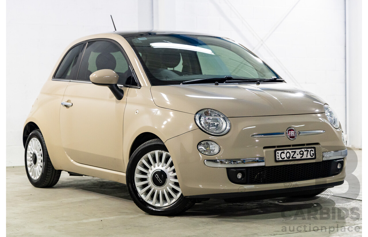 11/2013 Fiat 500 Lounge MY13 3d Hatchback Cappucino Beige Pastel Turbo 0.9L