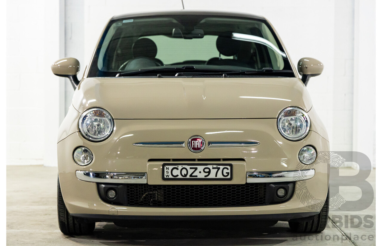 11/2013 Fiat 500 Lounge MY13 3d Hatchback Cappucino Beige Pastel Turbo 0.9L