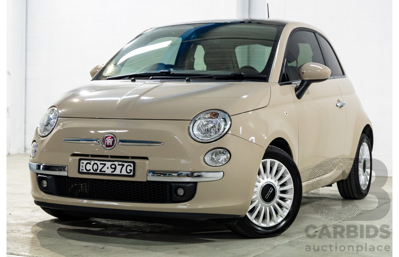 11/2013 Fiat 500 Lounge MY13 3d Hatchback Cappucino Beige Pastel Turbo 0.9L