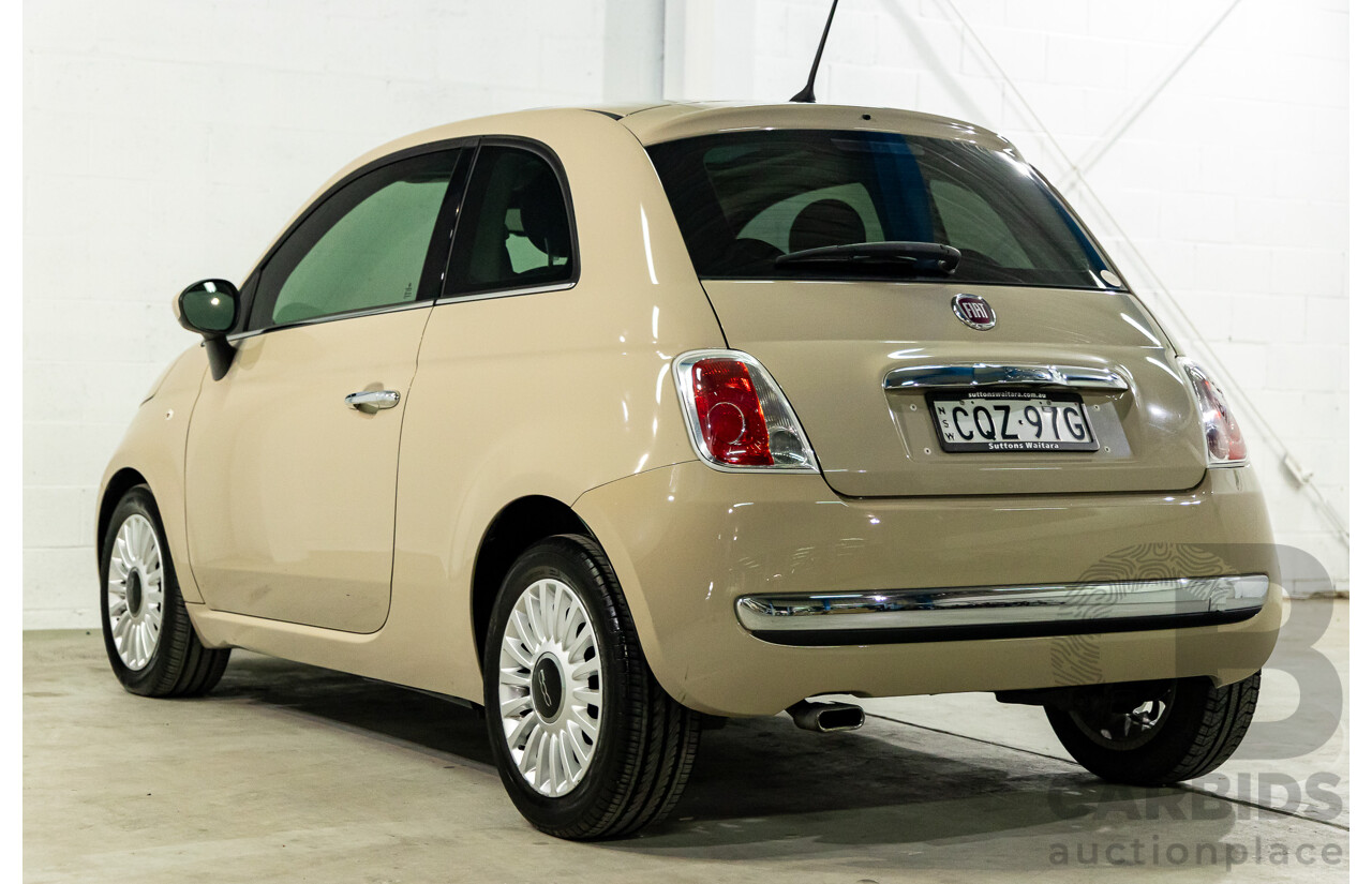 11/2013 Fiat 500 Lounge MY13 3d Hatchback Cappucino Beige Pastel Turbo 0.9L