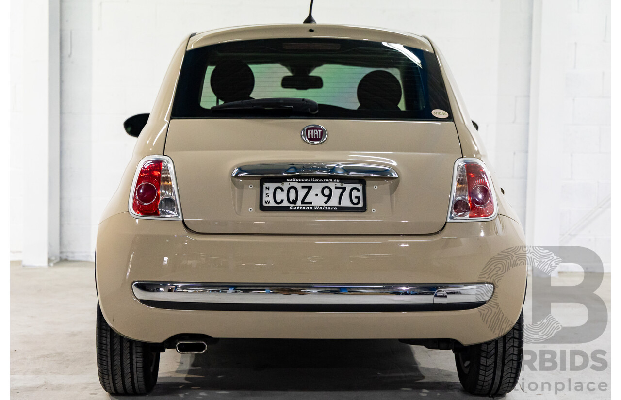 11/2013 Fiat 500 Lounge MY13 3d Hatchback Cappucino Beige Pastel Turbo 0.9L