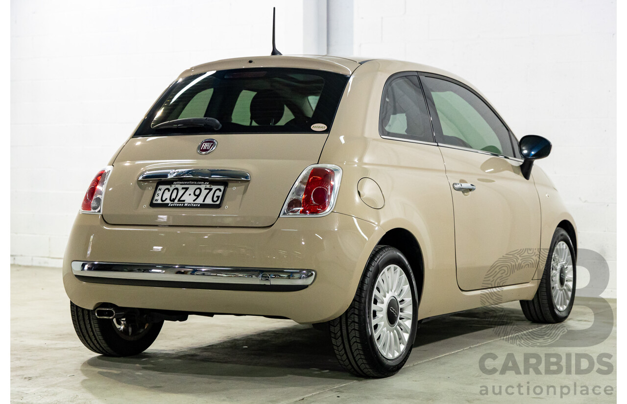 11/2013 Fiat 500 Lounge MY13 3d Hatchback Cappucino Beige Pastel Turbo 0.9L